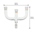XCD Claisen Adapter, Borosilicate Glass 4-Way Claisen Distillation Adapter with 14/20 Joints Connecting Adapter Lab Glass Distilling Adapter for Laboratory and Chemistry