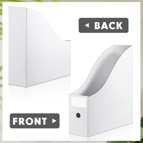 Thenshop 12 Pieces Cardboard Magazine File Holder: 12 x 12 Paper Storage Organizer for Students, Teacher Desk Office