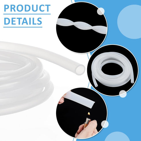 1/2 inch 5/8 inch 16.4Ft BENECREAT ID x OD Silicone Tubing, High Temp Silicone Hose, Flexible Hose for Home Brewing