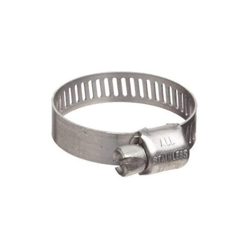 Precision Brand M8S Micro Seal, Miniature All Stainless Worm Gear Hose Clamp, 7/16" - 1" (Pack of 10)