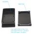 Zulkit Junction Box ABS Plastic Dustproof Waterproof IP65 Electrical Boxes Project Enclosure with Fixed Ear Black 7.87