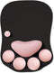 WESAPPINC Cat Paw Mouse Pad - Soft Silicone Wrist Support Ergonomic Non-Slip Mousepad for Office (Black Cherry)