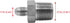 (2-PACK) 2404-04-08 Hydraulic Hose Adapter Fitting 1/4" Male JIC 37° Flare (7/16"-20UNF) × 1/2" Male (1/2"-14NPTF) SAE Straight Pipe Joints Tube Connector Carbon Steel