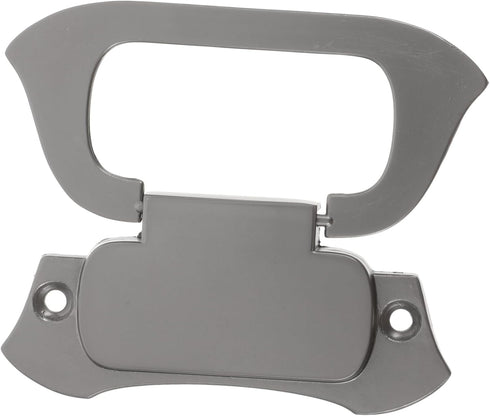 Housoutil Concealed Door Pull Handle Dark Grey Zinc Alloy Finger Flush Pulls