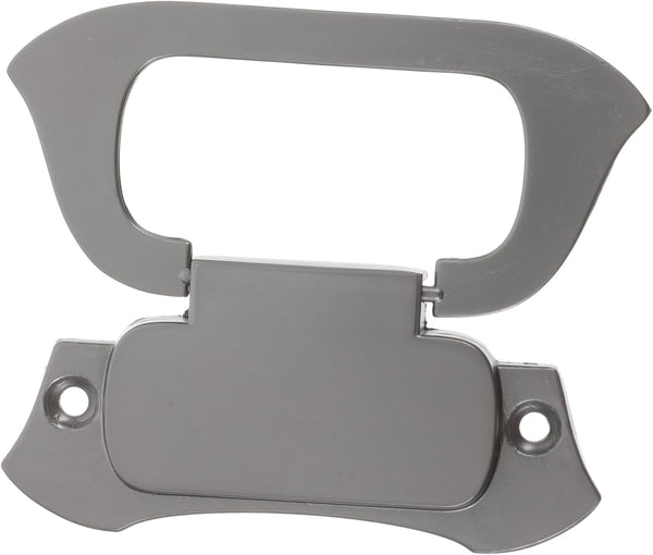 Housoutil Concealed Door Pull Handle Dark Grey Zinc Alloy Finger Flush Pulls