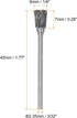 10pcs Carbide Rotary Burrs 3/32" (2.35mm) Shank 1/4" (6mm) Head Double Cut Inverted Cone N Shape Die Grinder Bits Rasp Files for Metal Wood Plastic Polishing Engraving