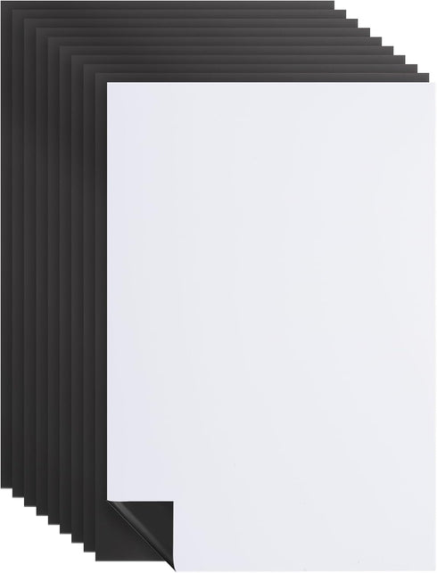 PATIKIL Magnetic Dry Erase Whiteboard Paper, 10 Pcs 8" x 6" Adhesive Dry Erase Board Sticker for Fridge Office