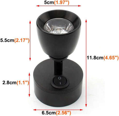 XDIAN 12V~24V 3W Finish,6000K DC LED Wall Lights Fixture Adjustable Bedside Lamp Jewelry Cabinet Picture Spotlight Boat