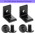 10 Sets 2020 Corner Bracket Connectors for 2020 Series Aluminum Extrusion Profile Accessories (L Black)