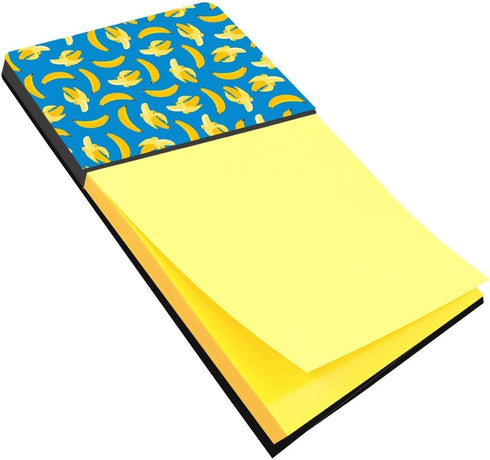 Carolines Treasures Large Multicolor Sticky Note Holder with Bananas on Blue Design