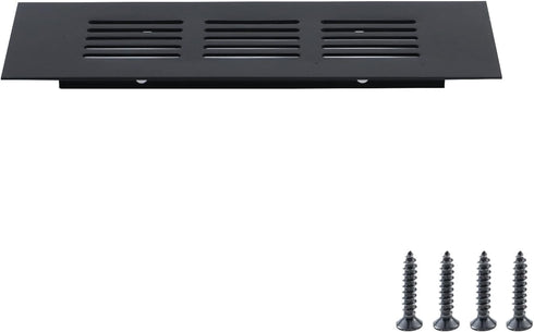 Geesatis Mesh Air Vent Louvered Ventilation for Cabinet Shoe Cabinet Hardware Accessories, with Mounting Screws, 150 x 50 mm / 6 x 2 inch, 2 Pcs