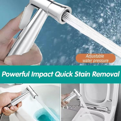 59in G1/2, 55/64", 15/16" Bidet Stainless Steel Hand Shower, Kitchen Bathroom Pet Bathing Shower Head with Hose