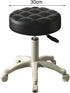 funrautz 360-Degree Armless Height Adjustable Rolling Stool with Wheels, Backless Swivel Chair with Faux Leather
