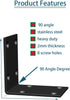 Aufuga (16, 2.8x2.8x2) Black Stainless Steel Shelf Bracket,Joint Right Angle Bracket,L Shape Heavy Duty Metal Corner