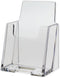 Premium Vertical Clear Business Card Holder, Slant Back