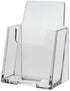 Premium Vertical Clear Business Card Holder, Slant Back