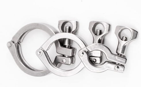 TNMHHM 304 Processing(77.5mm) Heavy Duty Stainless Steel Tri Clamp - Sanitary Single Pin for Home Brewing, Dairy