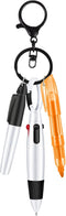 Nurse Pen Set, Retractable Ball Pen, Highlighter Permanent Marker Pen with Nursing Keychain Clip (Black)