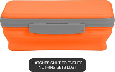 It's Academic Flexi Storage Box with Lid, Collapsible Pencil Case Design for Craft and School Supplies, 3-Pack