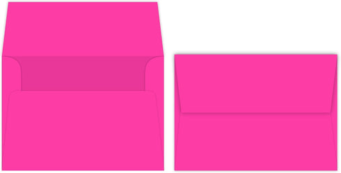 Fuchsia A7 Bright Color Envelopes | 5 1/4 x 7 1/4 Inches for 5x7 Photos, DIY Arts and Crafts, Value Pack of 50