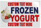 Fastasticdeals Custom Decal Stickers Multiple Sizes Frozen Yogurt Blue Red Food Bar Restaurant