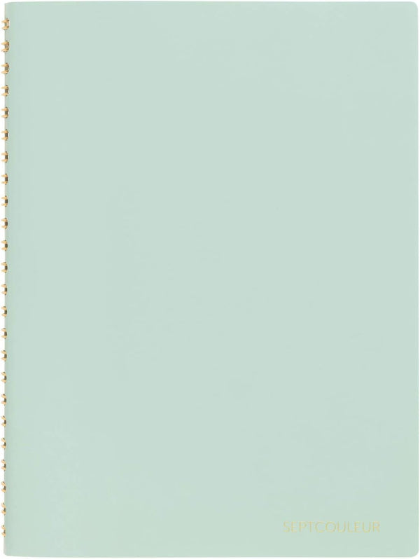 Maruman Septcouleur Lab Notebook, Comfort Mint (N768-53), 8.35"x6.22" (A5), 3mm Square Grid, 100 Sheets