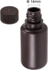 uxcell 50ml/1.7oz Plastic Lab Chemical Reagent Bottle, Small Mouth Liquid Storage Container, Brown 5pcs