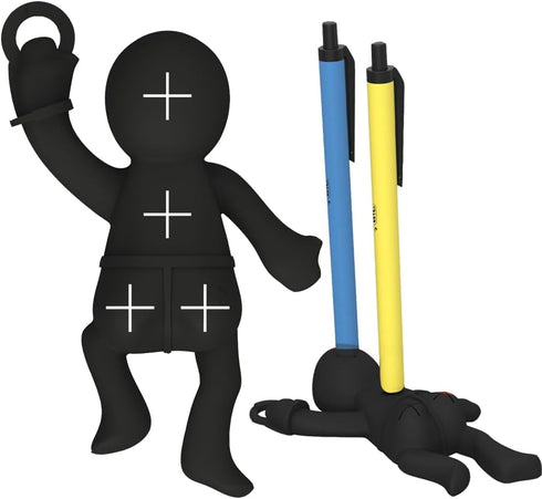 OURASHERO Silicone Funny Desk Pen Holder, Cute Desk Decorations and Organizer for Schoolbag and Handbag (Black)
