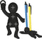 OURASHERO Silicone Funny Desk Pen Holder, Cute Desk Decorations and Organizer for Schoolbag and Handbag (Black)
