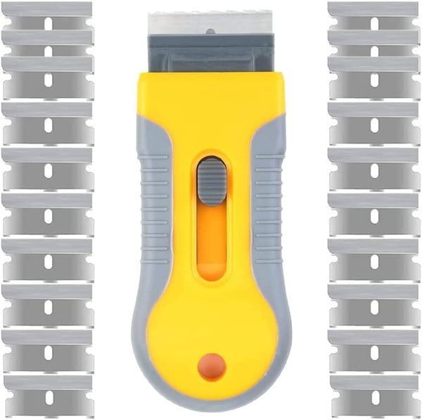 SRTXJUZD Razor Blade Scrape with 20pcs Extra Blades, Scraper Tool, Razor Blade Retractable,