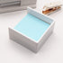 White Memo Holder, 3 x 3 PS Notepad Organizer, Sticky Notes Cube Holder for Home and Office