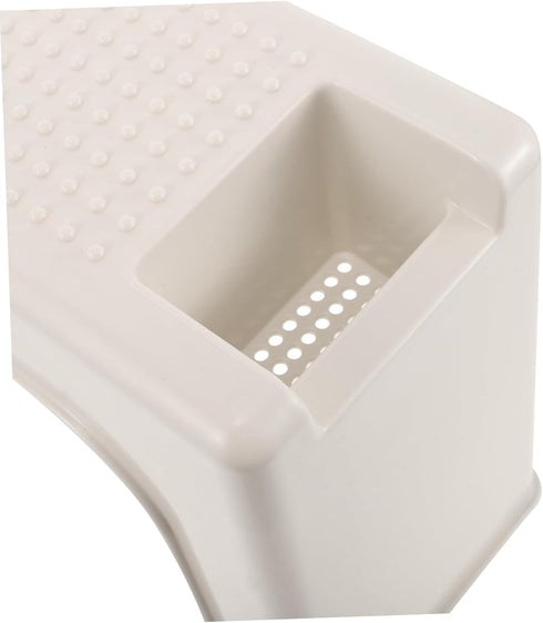 FOMIYES Non Slip Footrest Stool for Shaving Legs Comfortable Plastic Step Stool for Bathroom Shower and Bedroom Use