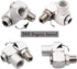 4PCS 1/4Inch NPT Air Tool 360 Degree Swivel Fitting, Portable Air Tool Adapter, Air Hose Connector