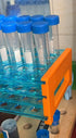 Othmro 2Pcs 40mm Clear Test Tube Racks - 6 Positions for Laboratory and Party Favors