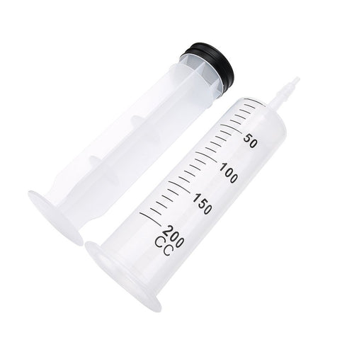 AKRAF 3 Pack 200ml Syringe for Scientific Labs, Refilling, Measuring