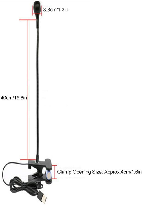 Yosoo LED Clamp, USB Flexible Clamp Clip On LED Desk Light Bedside Night Lamp for Reading Study by Yosoo