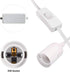 15 E26 Switch(Bulb 2 Pack Simple Deluxe Feet Extension Hanging Lantern Pendant Light Cord with Socket, Featuring an