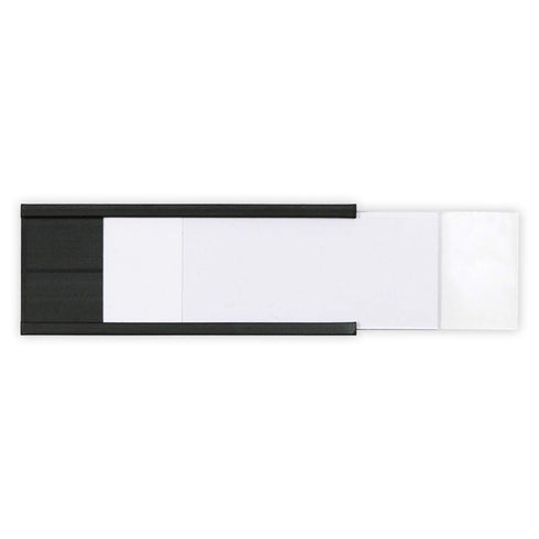 SmartSign Magnetic 'C' Channel Label Holders for Metal Racks and Shelves, 0.75" x 2", Pack of 25
