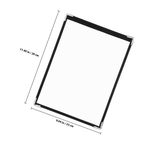 2-Side 21.6 28 Cm PVC Menu Book Restaurant Menu Holder with White Corner X for Bars Cafes and Dining Tables