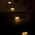 Solar Lights for Steps, Decks, Pathway Yard Stairs Fences, LED Outdoor Waterproof, Warm Light (2 Pack)