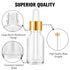 PrettyCare Eye Dropper Bottle 0.5 oz, 24 Pack Clear Glass Bottles with Golden Caps for Essential Oils