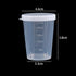 50ml Plastic Transparent Measuring Cups, Pack of 10 Clear Cups for Laboratory Test Calibration with Lid