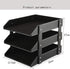 Leather Desk File Organizer, 3-Layer Stackable Tray for Documents, Folders, Stationery, and Other Home Office Sundries