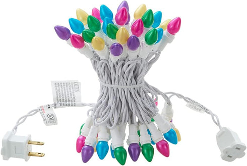 C3 50 Count 120V Easter String Lights LED Multi Color Glass Lights Easter Pastel Light UL Certified Connectable Outdoor