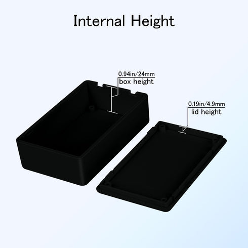 Project Box, 8 Pieces Electrical Box Small Junction Box, ABS Plastic Enclosure, Black, 3.15" x 1.97" x 1.02"