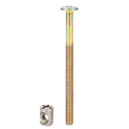 Yosoo Health Gear M6 Chairs(100mm) Furniture Bolt, Hex Socket Head Screws Nuts for Crib Cot Bunk Beds
