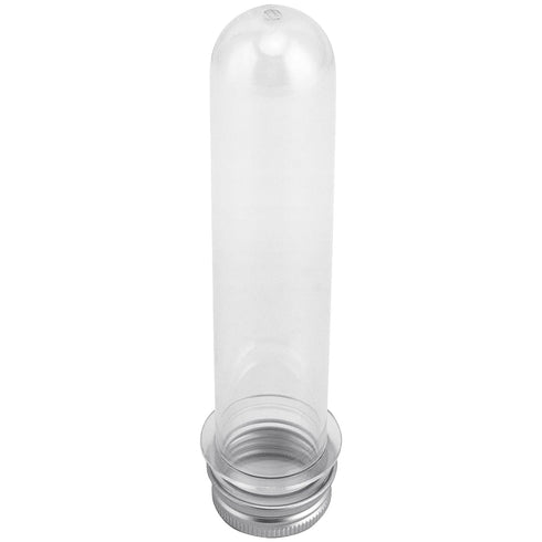 SEUNMUK 60 PCS 40ml Clear Plastic Test Tubes with Caps, 140 x 25 mm Tubes for Plants, Scientific Experiments, Candy