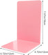 SHINEOFI 2Pcs Pink Plastic Bookends Desk File Book Holders Decorative Reading and Study Book Stands for Office and Home
