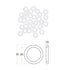 uxcell Silicone O-Rings, 5mm OD 2mm ID 1.5mm Width VMQ Seal Gasket for Pipe Repair, White, Pack of 30