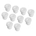 MECCANIXITY 10Pcs White Snap Rubber Grommet Hole Plug Mount, Dia 6.5mm ID 4mm H 9mm Seal for Electrical Box